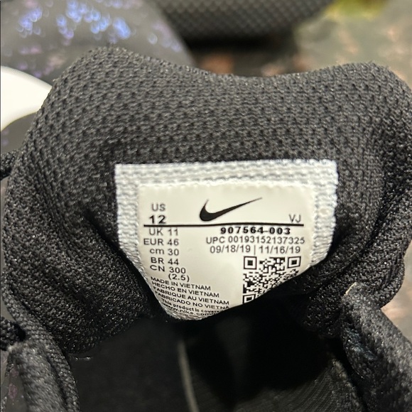 Nike Zoom Rival S Black Indigo Fog Speckle Track Shoes - Mens Sz 12 - Picture 7 of 10